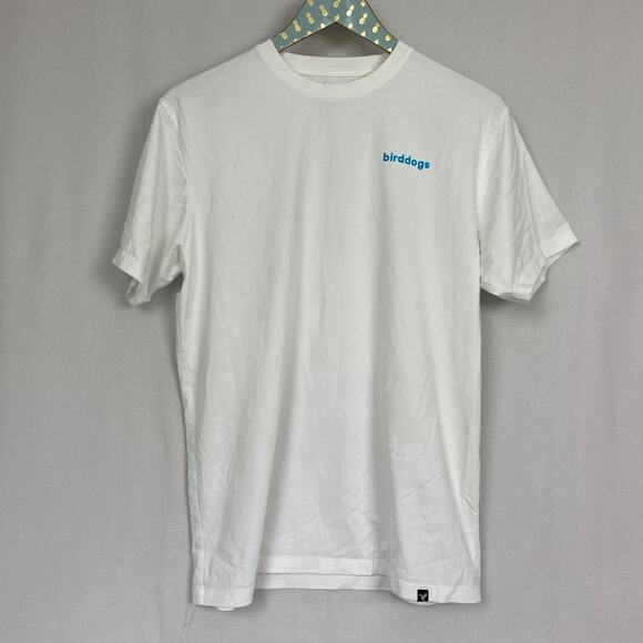 Birddogs T Shirt Mens Large White Bird Graphic Multicolor Neon Short Sleeve - Picture 2 of 9